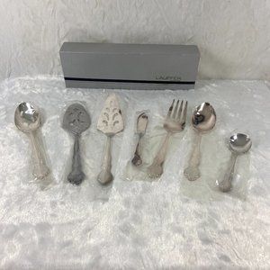 6 Pc Towle Stainless Steel Baroness Hostess Serving Set plus 1 odd Silver Plated